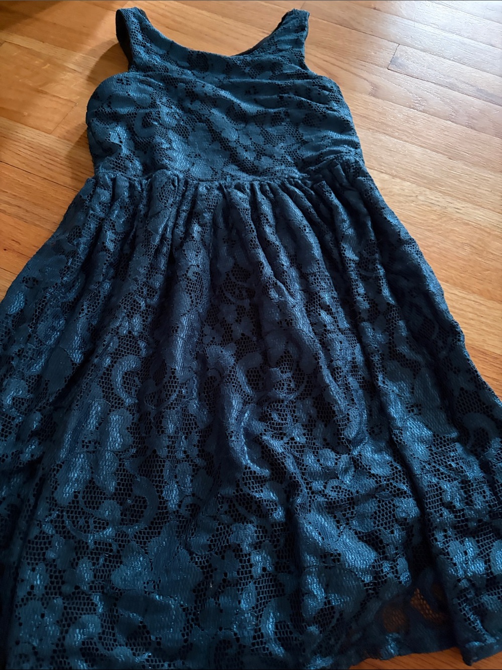 Pippa & Julie Teal Lace Overlay Party Dress
